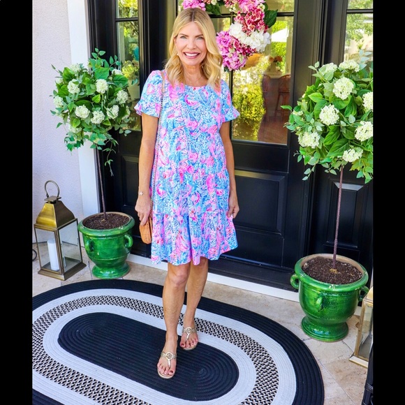 Lilly Pulitzer | Dresses | Lilly Pulitzer Jodee Swing Dress Oyster Bay Navy  Seen And Herd | Poshmark
